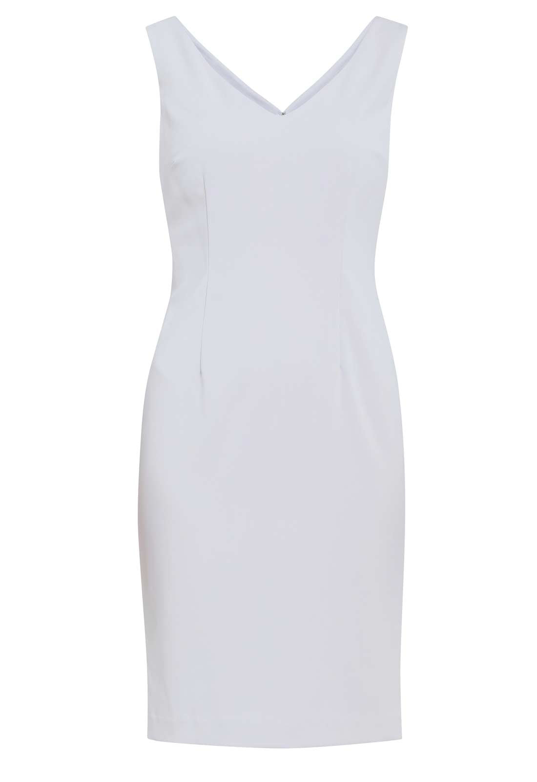 Gina Bacconi Silver Mist Merna Crepe Shift Dress