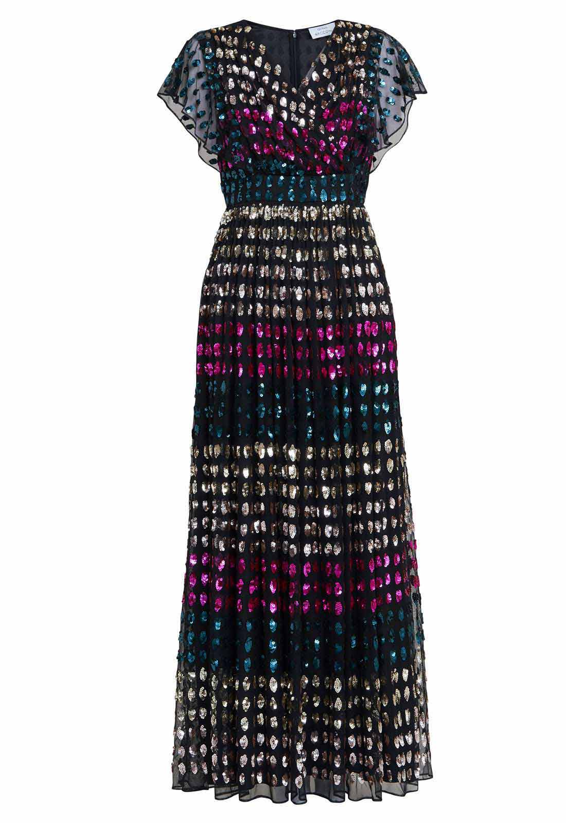 Gina Bacconi Multi Tiffany Multi Colour Sequin Dress