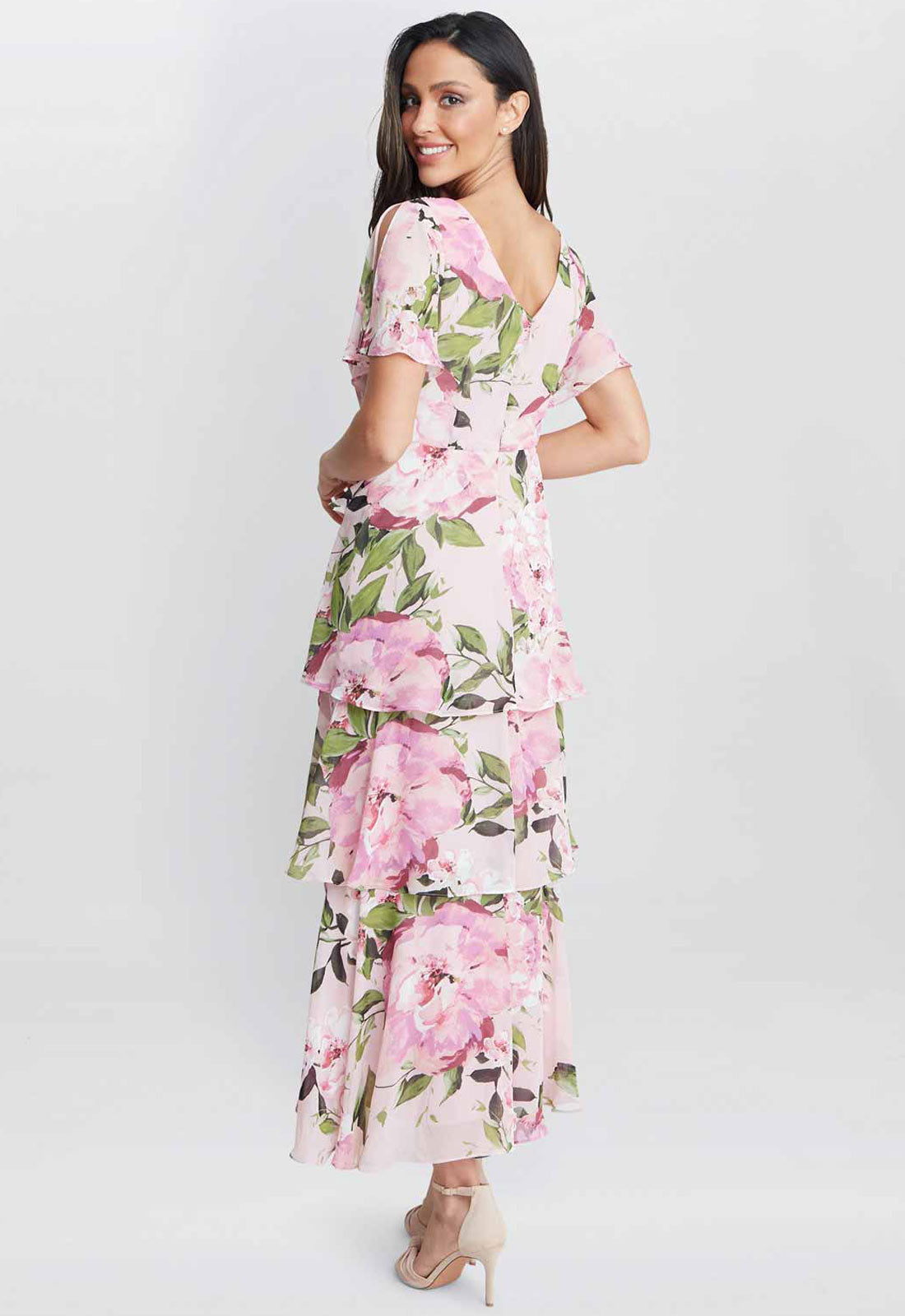 Gina Bacconi Blush Pink Olivia Printed Dress