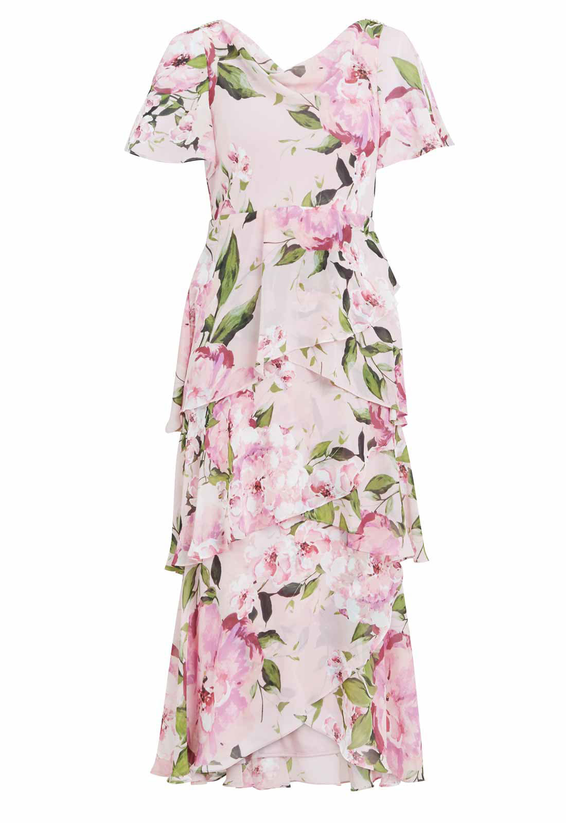 Gina Bacconi Blush Pink Olivia Printed Dress