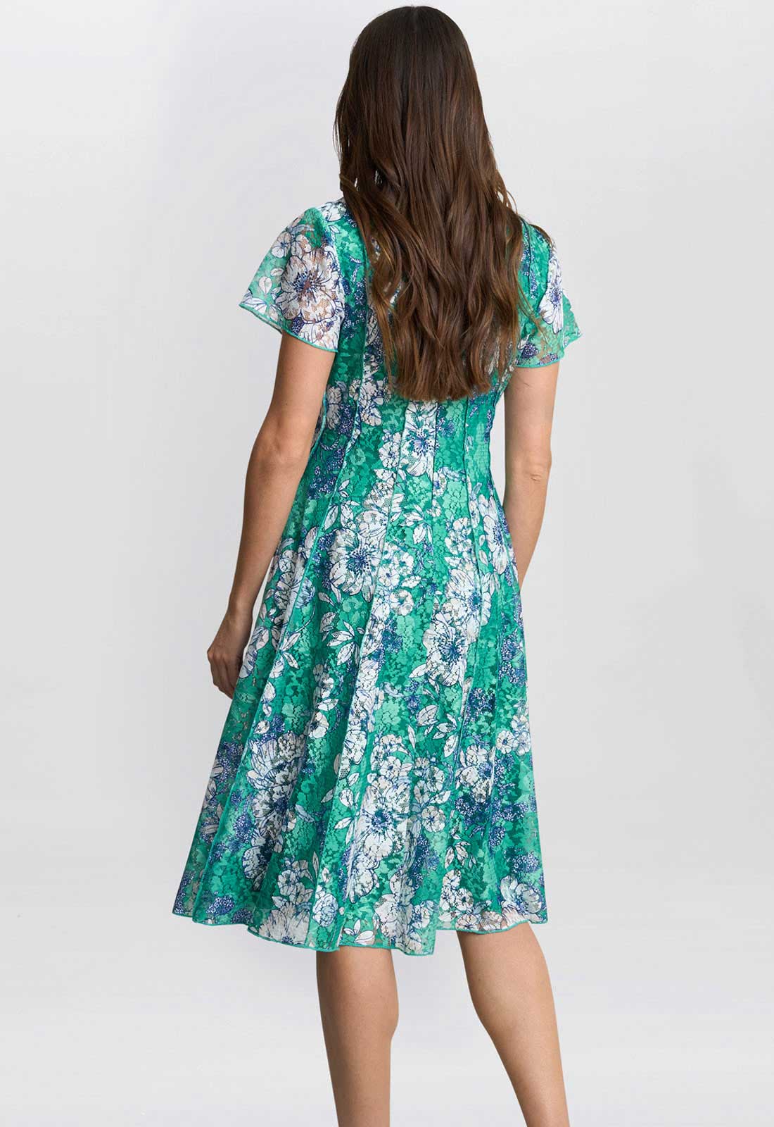 Gina Bacconi Green Billy Floral Dress