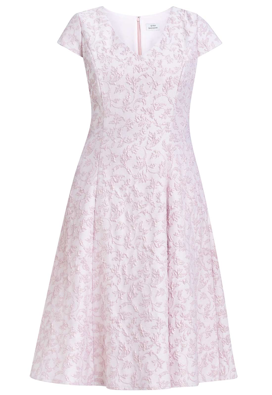 Gina Bacconi Pink Blossom Daphnie Jacquard Dress