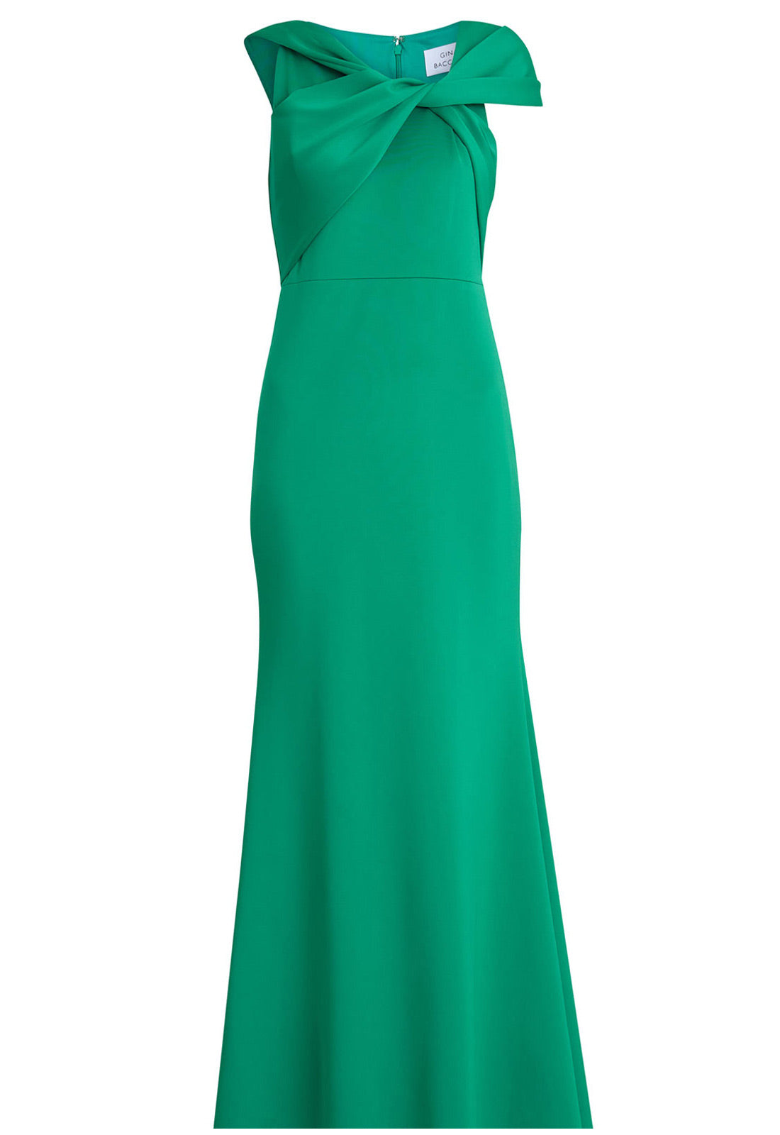 Gina Bacconi Green Jade Willow Twist Knot Maxi Dress