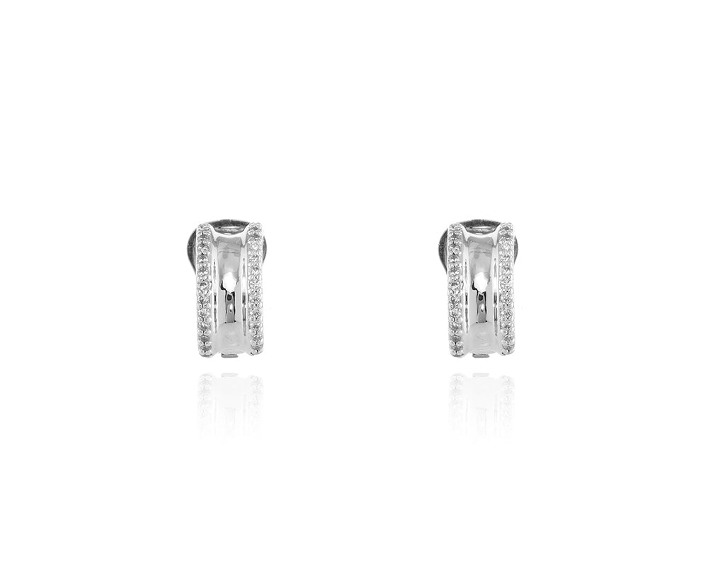 Cachet London Scoop Silver Clip On Earrings