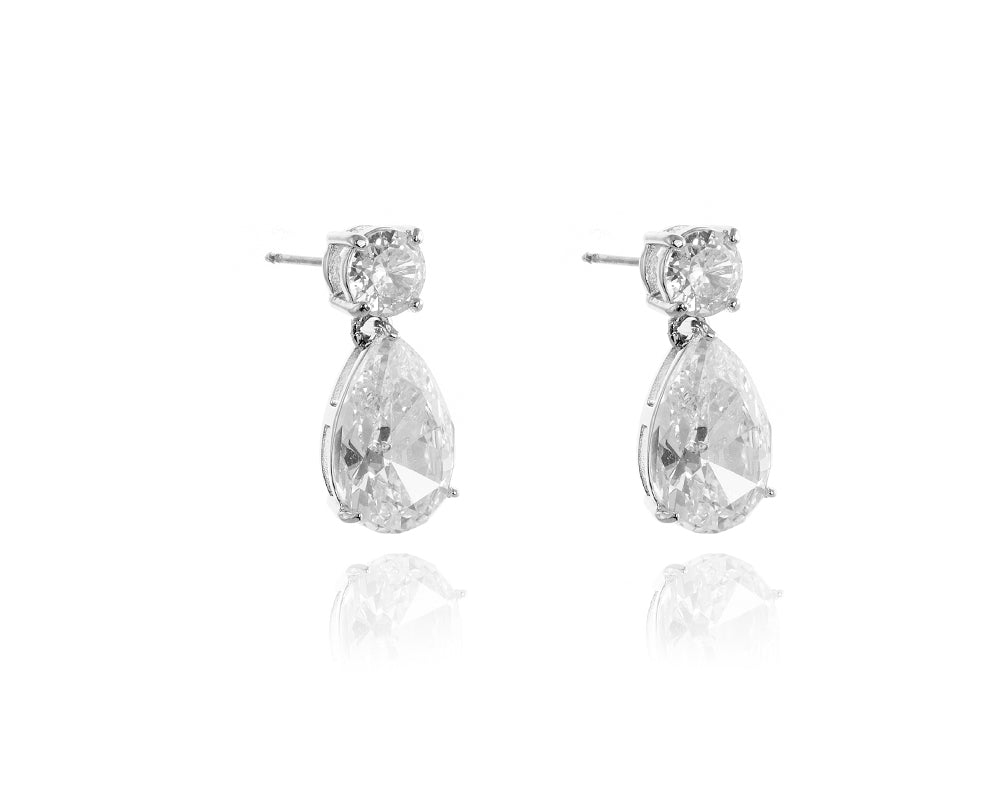 Cachet London Shade Silver Drop Earrings