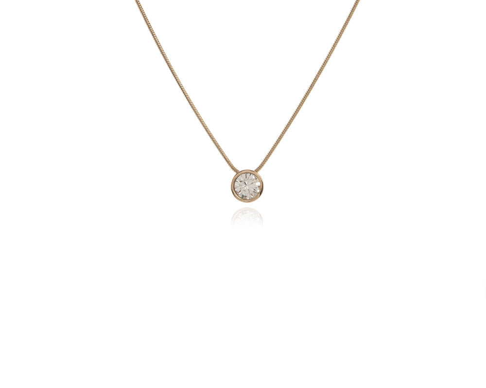 Cachet London Solitaire Gold Pendant