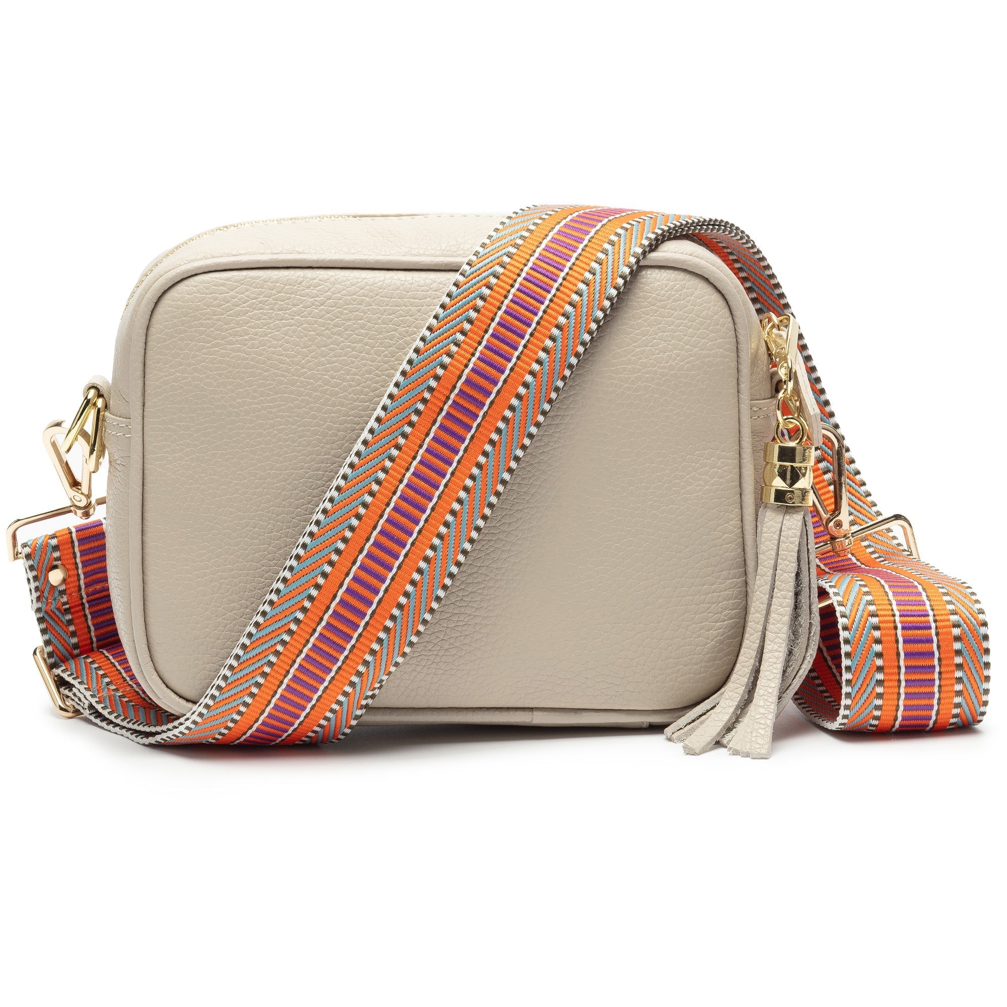 Elie Beaumont Crossbody Tassel Stone