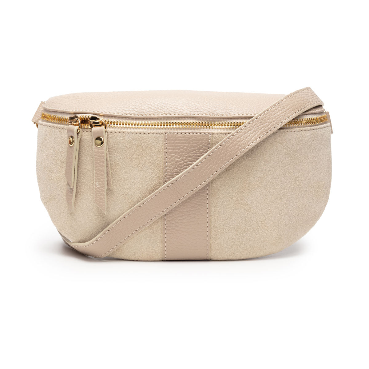 Elie Beaumont Suede Sling Bag Biscuit