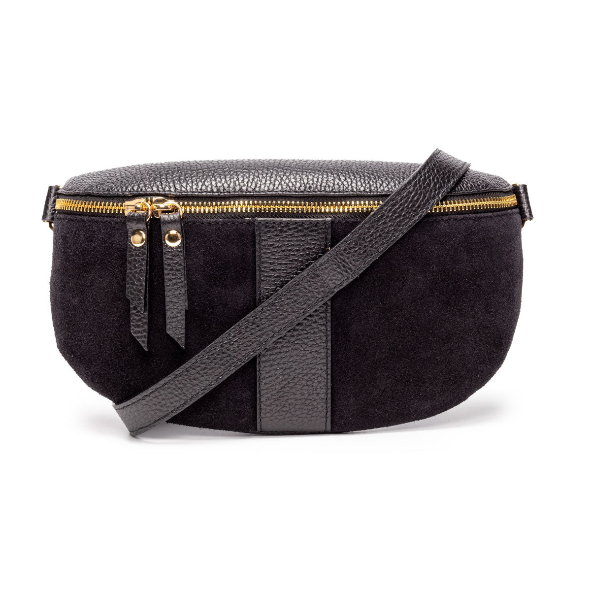 Elie Beaumont Suede Sling Bag Black