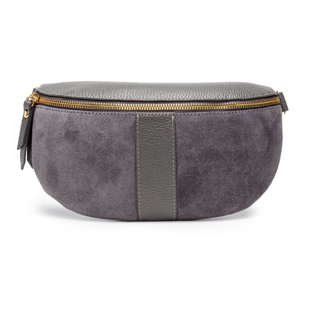 Elie Beaumont Suede Sling Bag Slate Grey