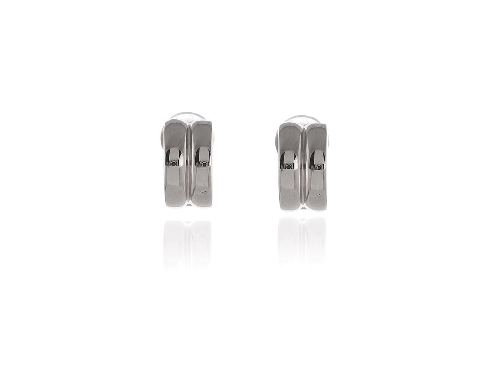 Cachet London Suzy Polished Silver Clip On Earrings