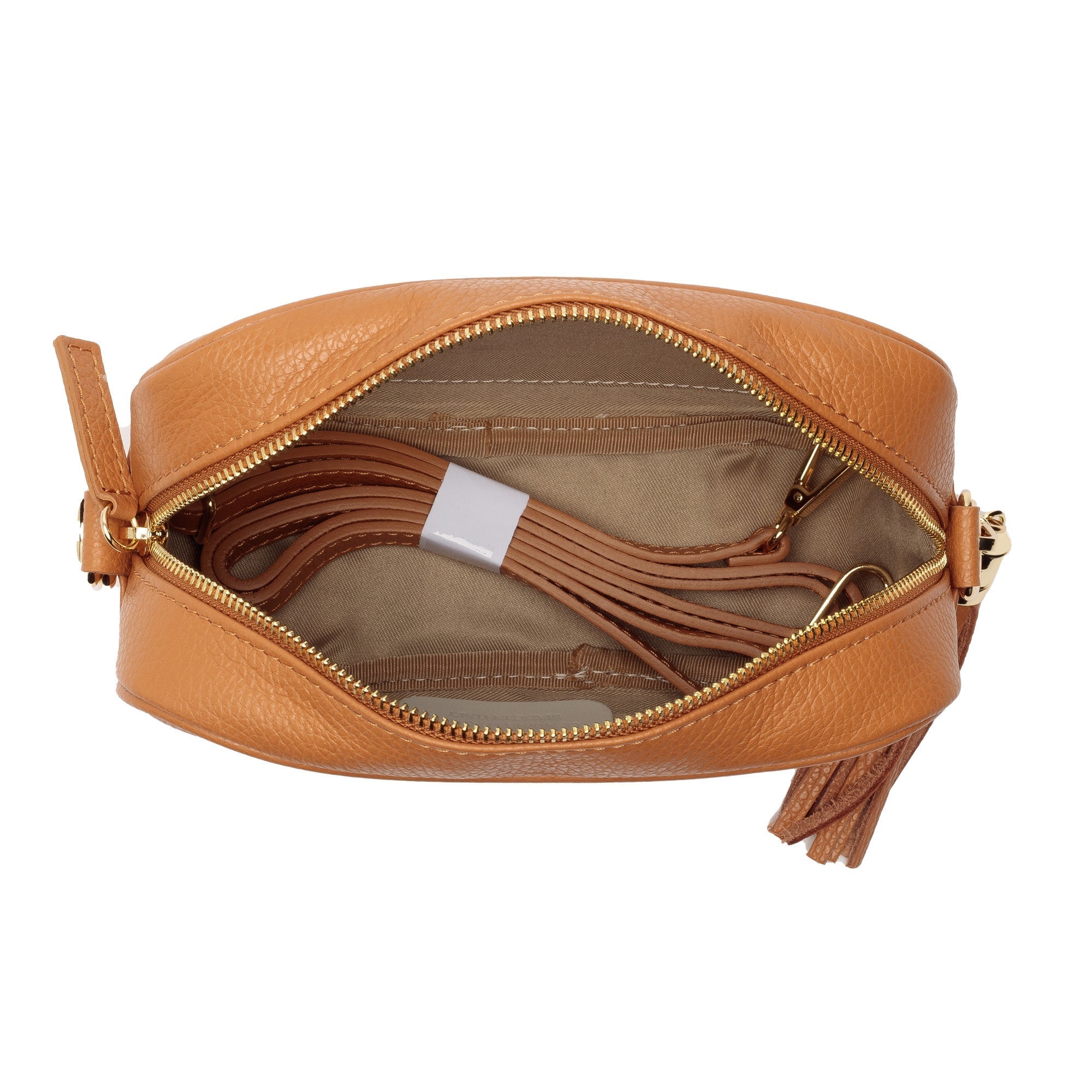 Elie Beaumont Crossbody Tassel Tan