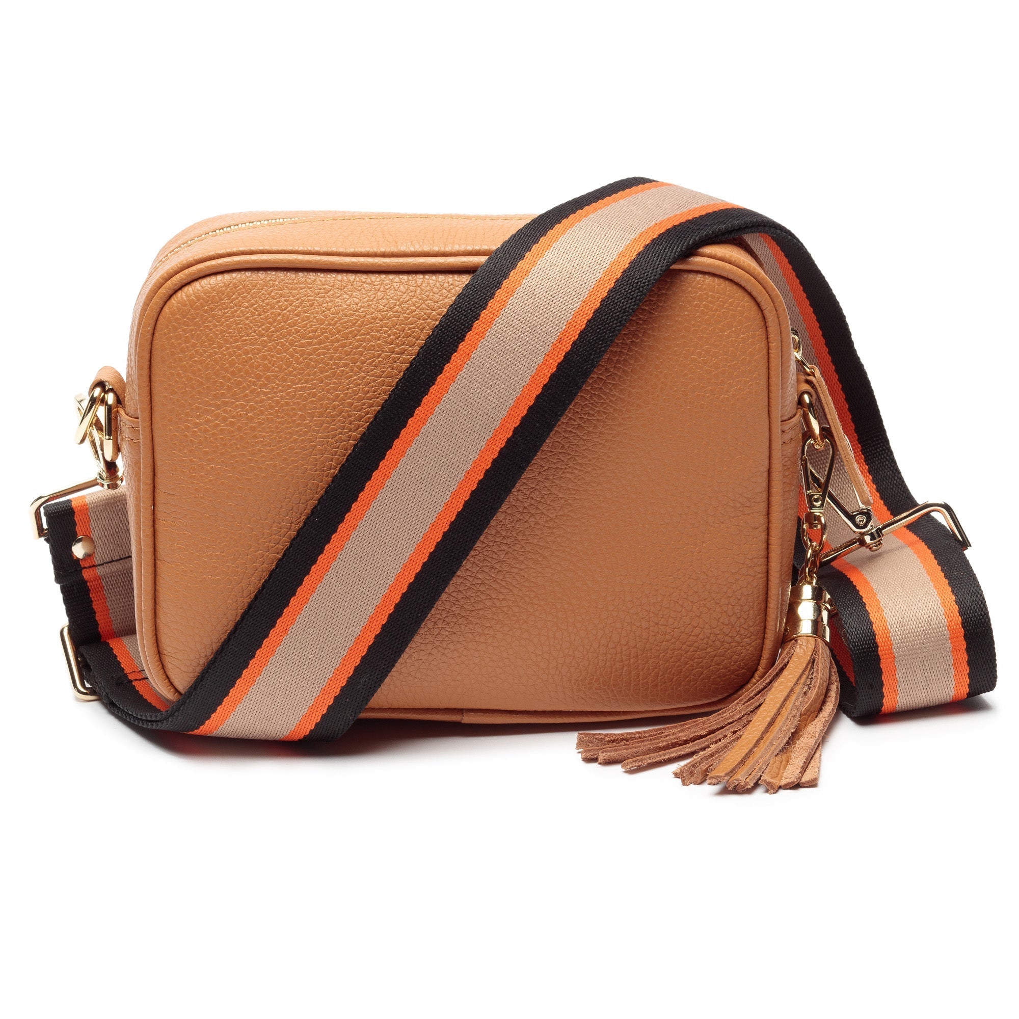 Elie Beaumont Crossbody Tassel Tan