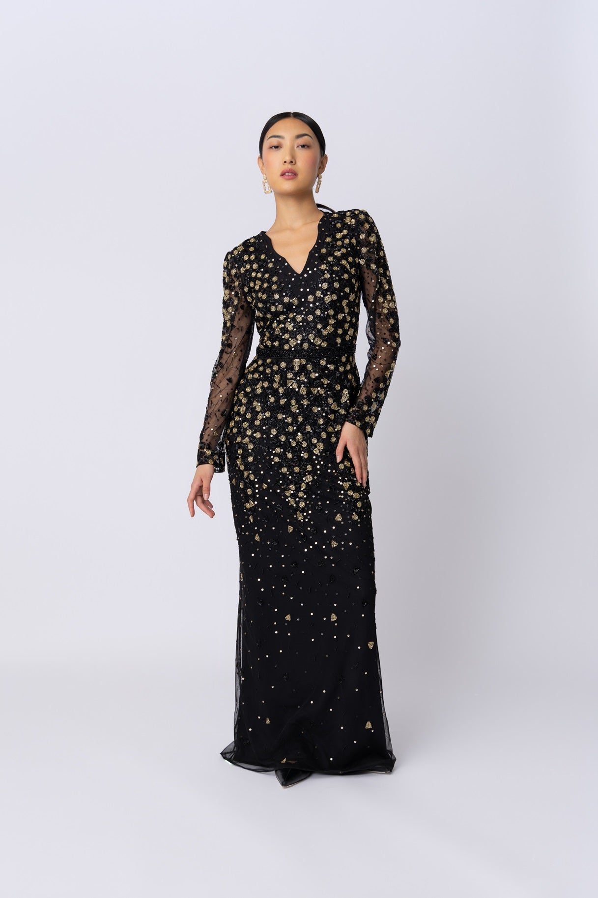 Raishma Couture Black Thalia Gown