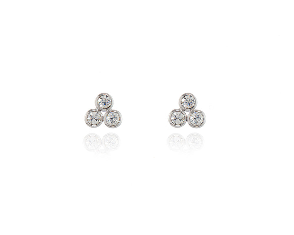 Cachet London Trinity Silver Earrings