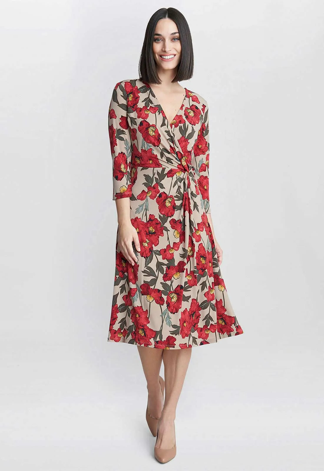 Gina Bacconi Cassidy Print Dress