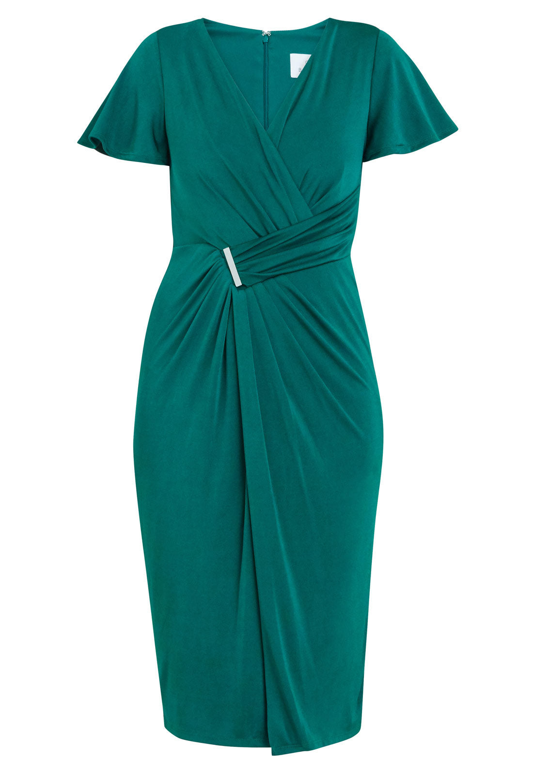 Gina Bacconi Spruce Green Marion Midi Matte Jersey Midi Dress