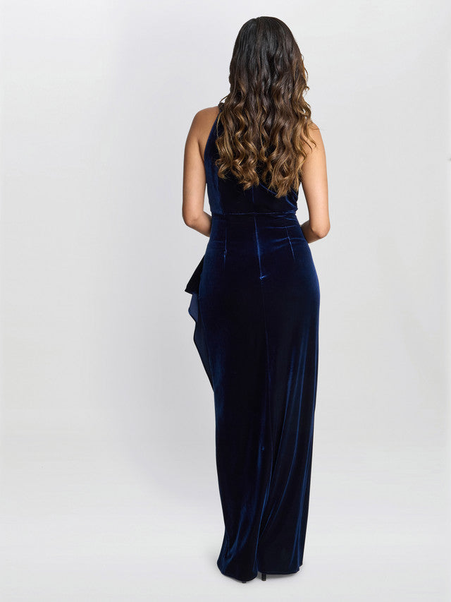 Gina Bacconi Navy Naomi Maxi Dress