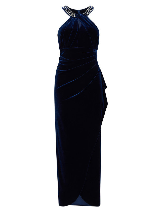 Gina Bacconi Navy Naomi Maxi Dress