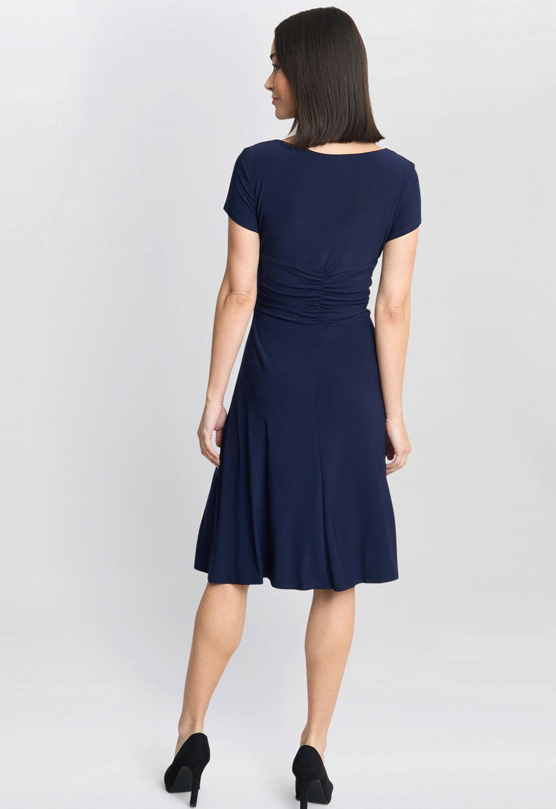 Gina Bacconi Navy Elsa Jersey Cocktail Dress