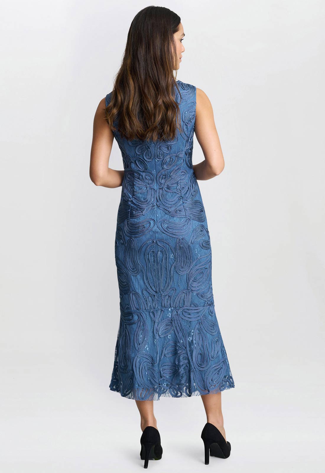 Gina Bacconi Blue Roxanne Corded Dress