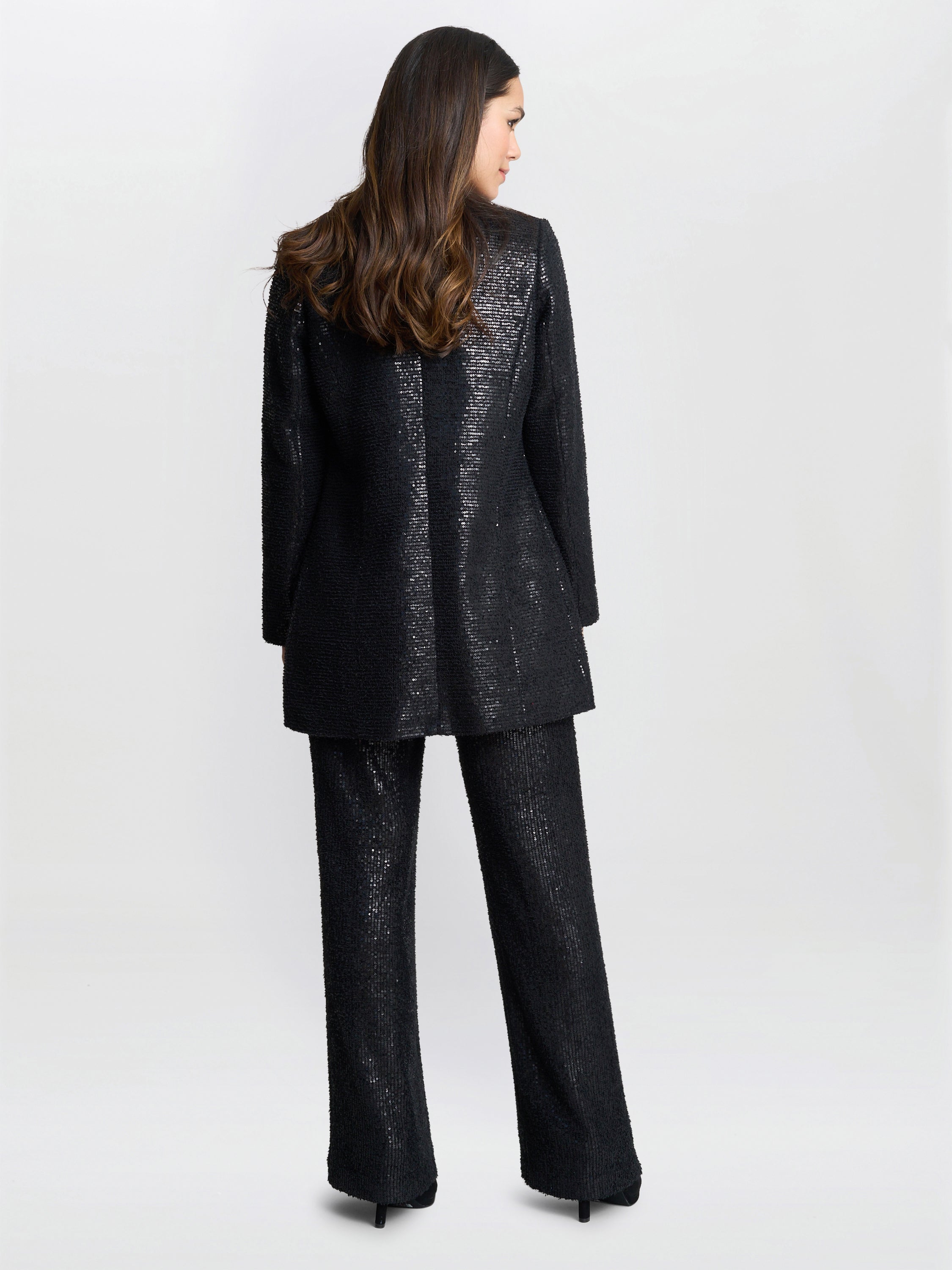 Gina Bacconi Black Lizzy Sequin Jacket