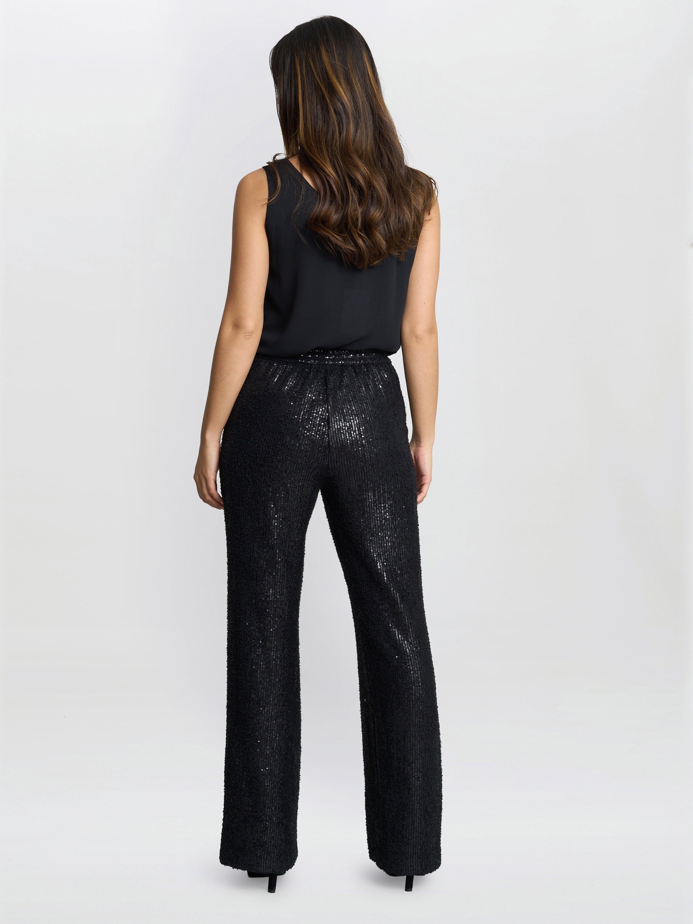 Gina Bacconi Black Leilani Sequin Trouser