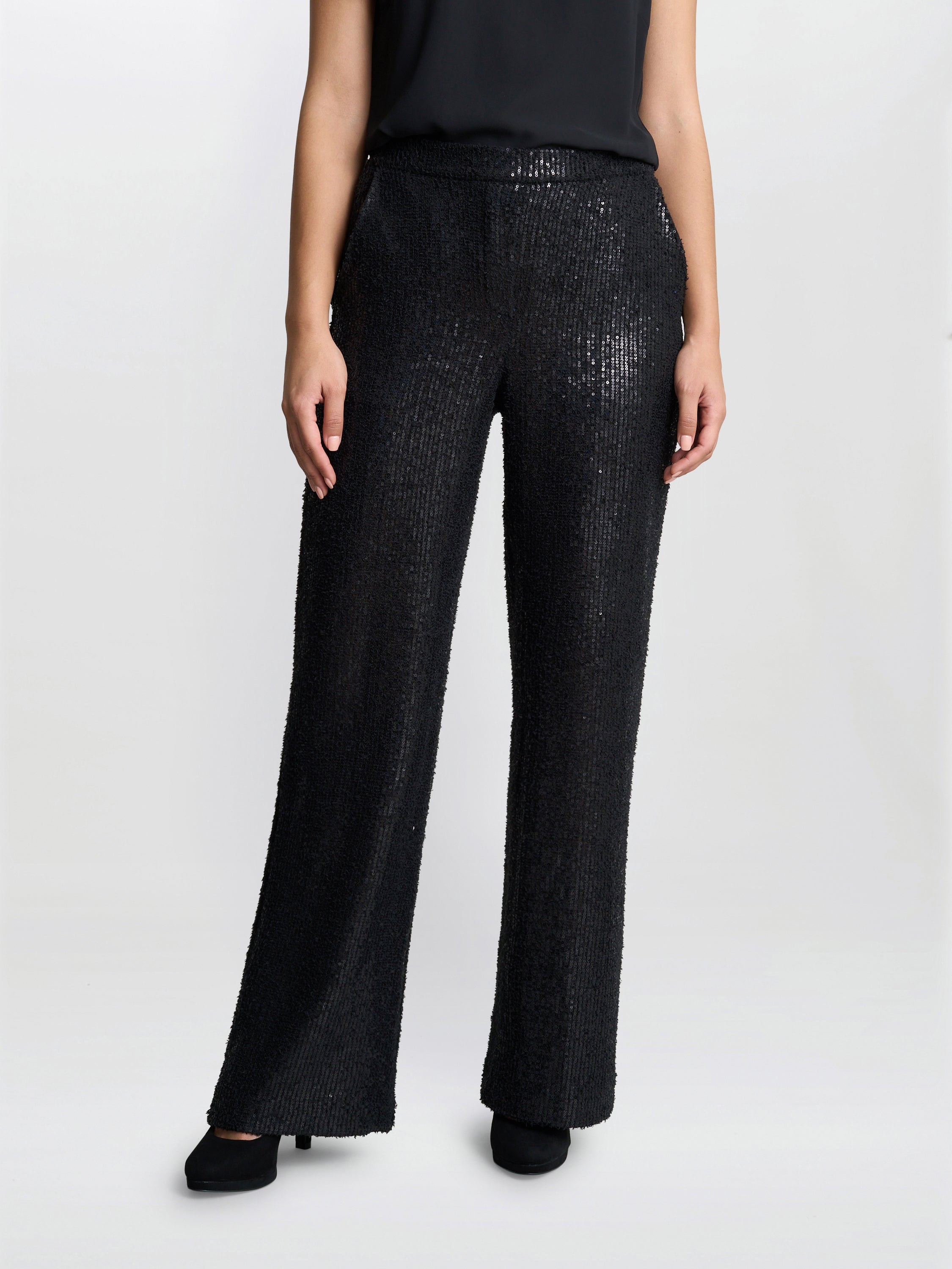 Gina Bacconi Black Leilani Sequin Trouser