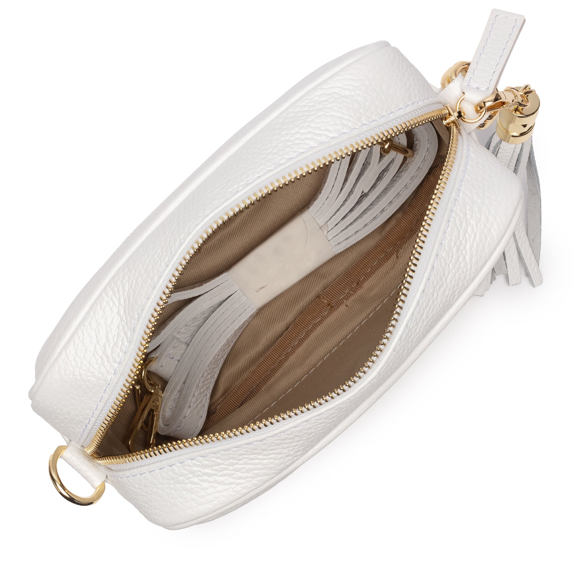 Elie Beaumont Crossbody Tassel White