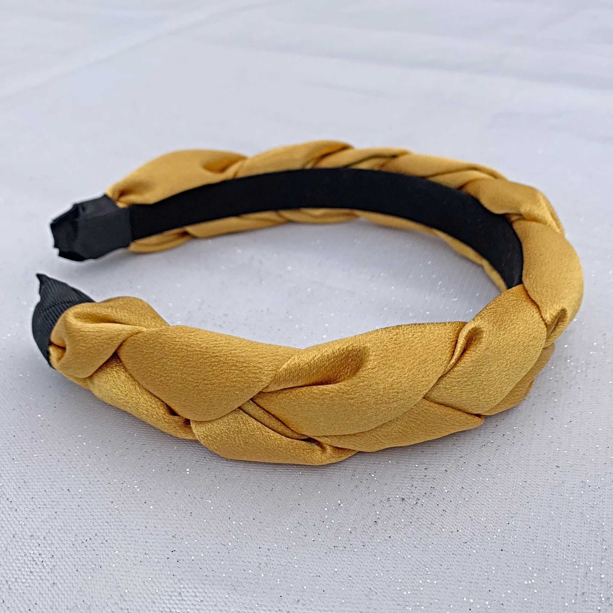 QueenMee Yellow Headband Braided