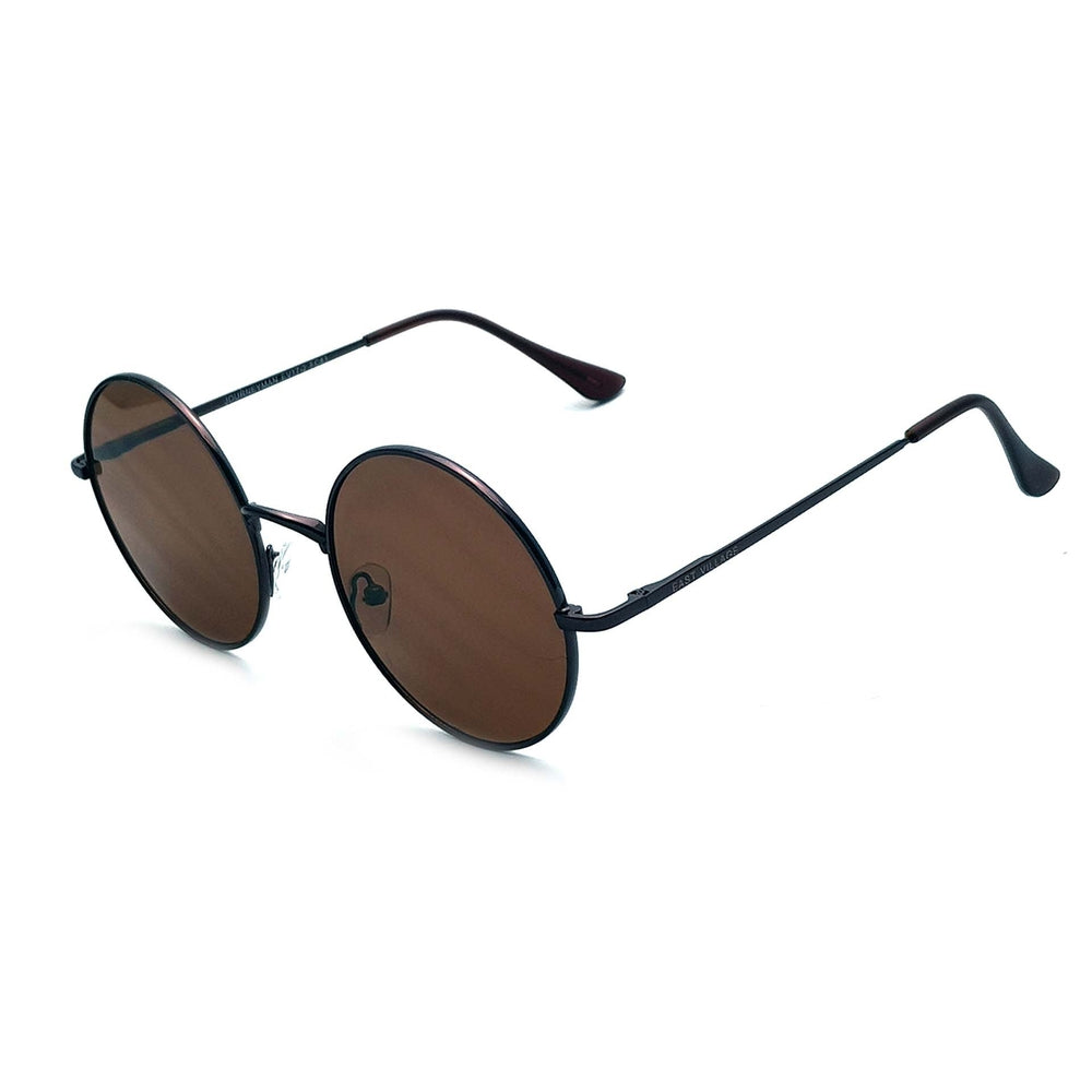 East Village 'Journeyman' Metal Round Sunglasses Copper With Brown Lens