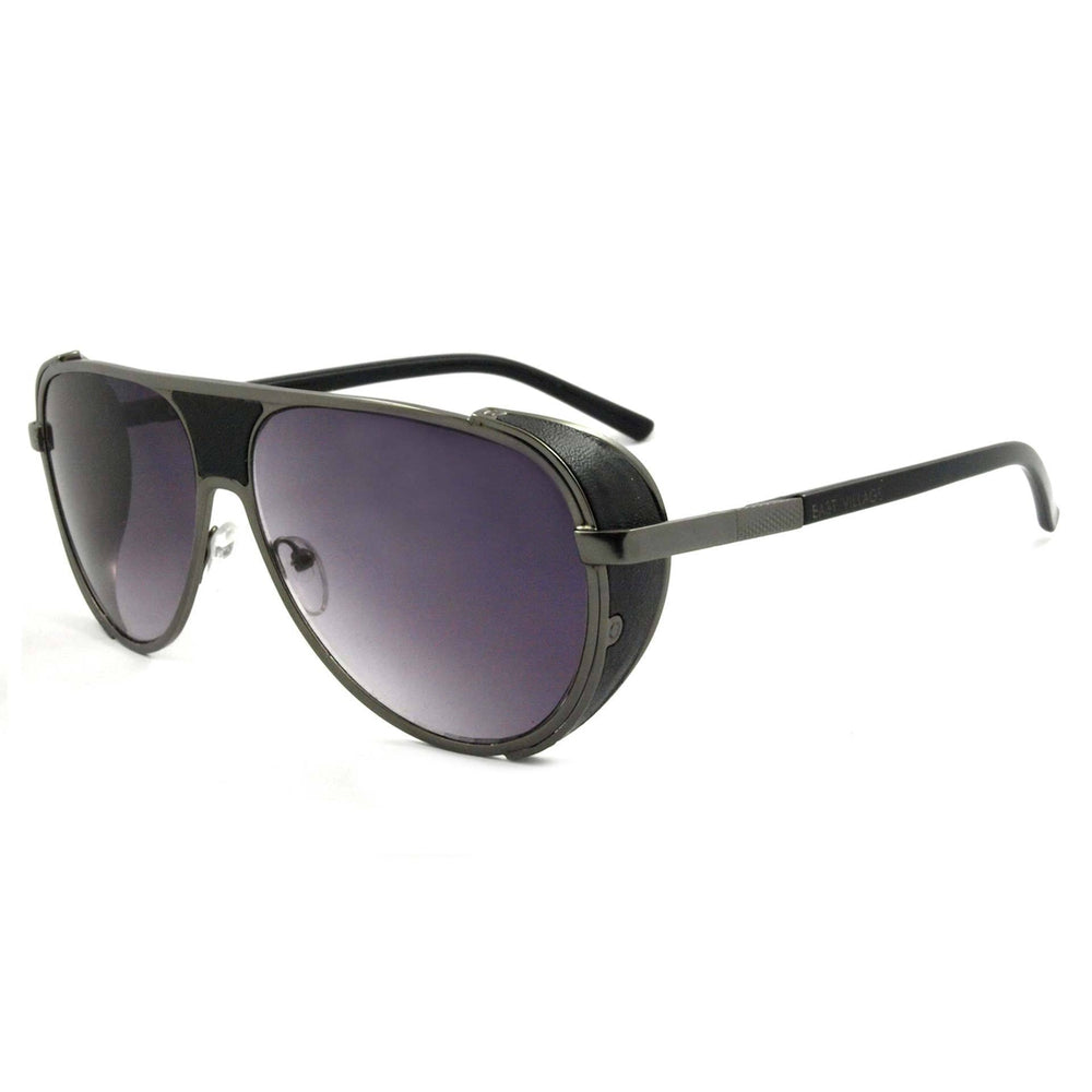 East Village Side Shield Aviator Sunglasses 'Jordan' in Black/gunmetal