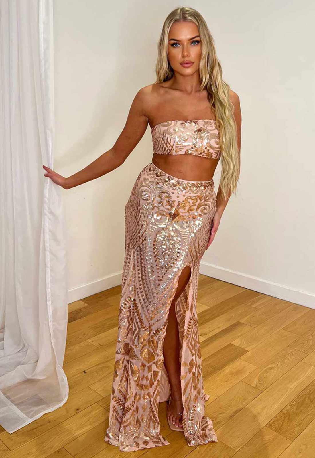 Rose gold outlet 2 piece outfit