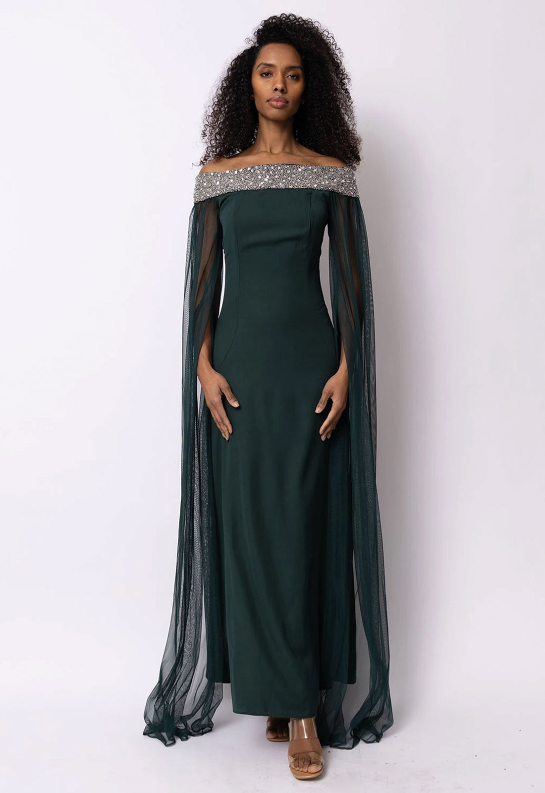 Raishma Couture Green Isabella Maxi Dress