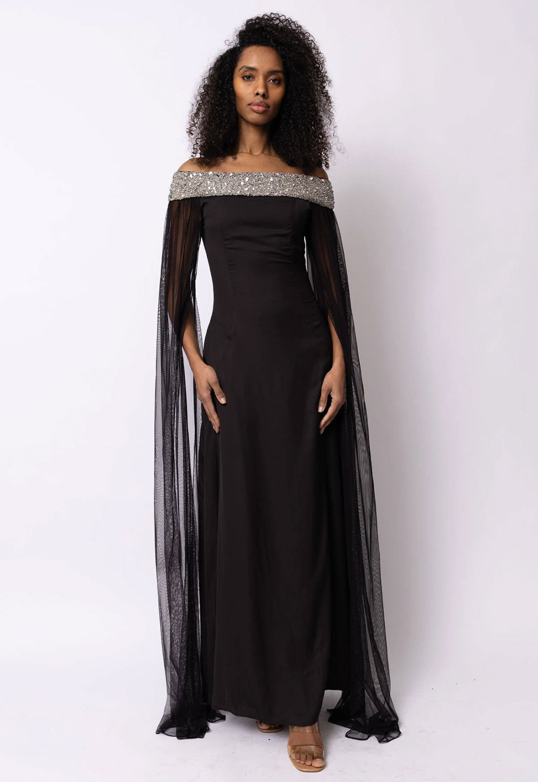 Raishma Couture Black Isabella Maxi Dress