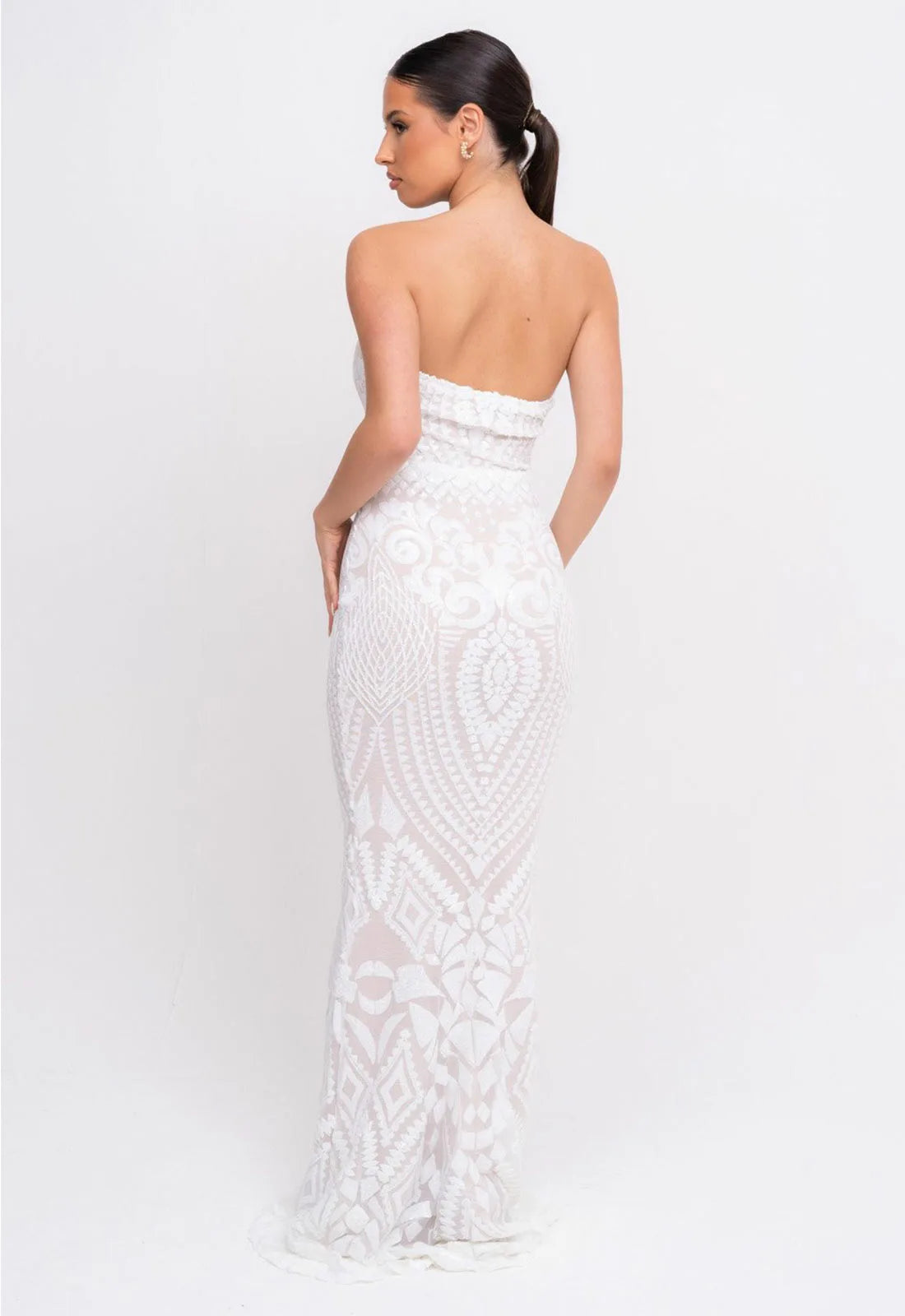 Nazz Collection White Kenza Maxi Dress-106639