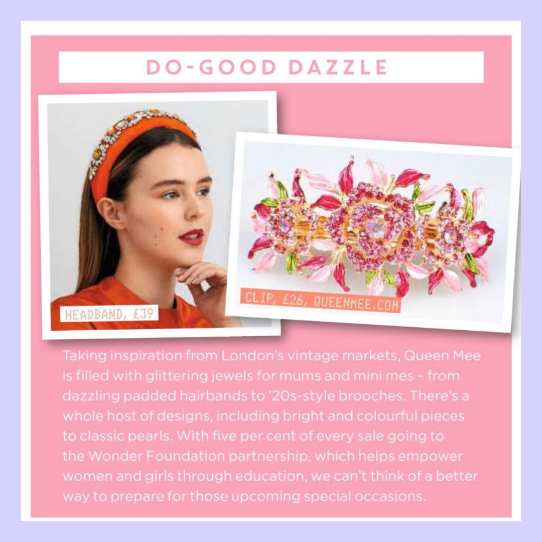 QueenMee Orange Headband Jewelled Headband - Featured in Heat Magazine