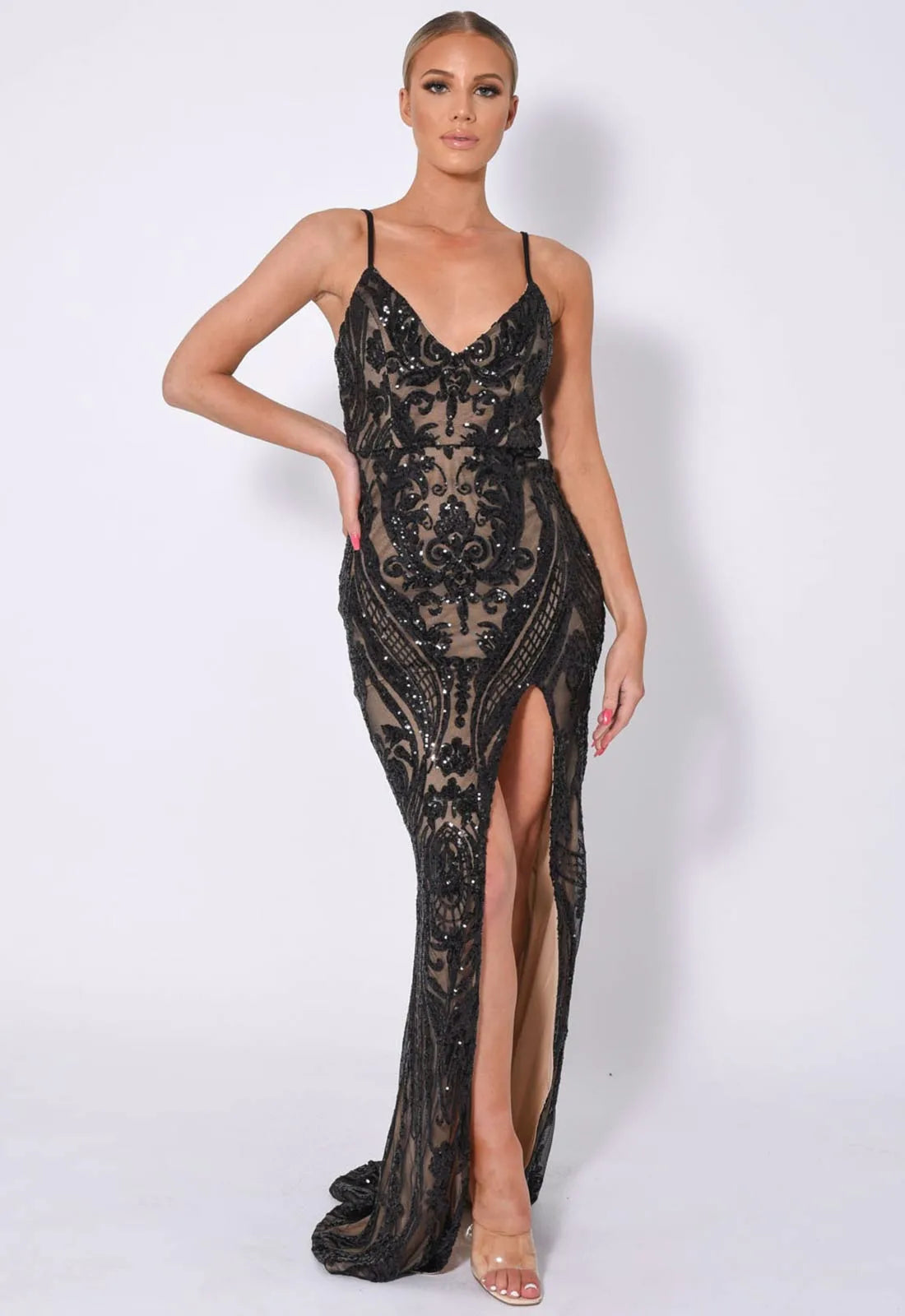 NAZZ Collection Black Ava Maxi Dress-0