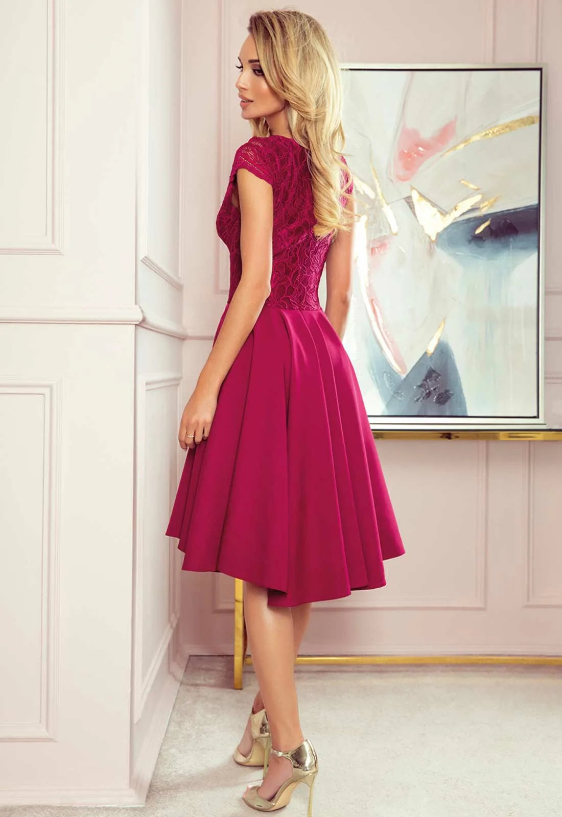 LBD Exclusive Burgundy Patricia Party Dress