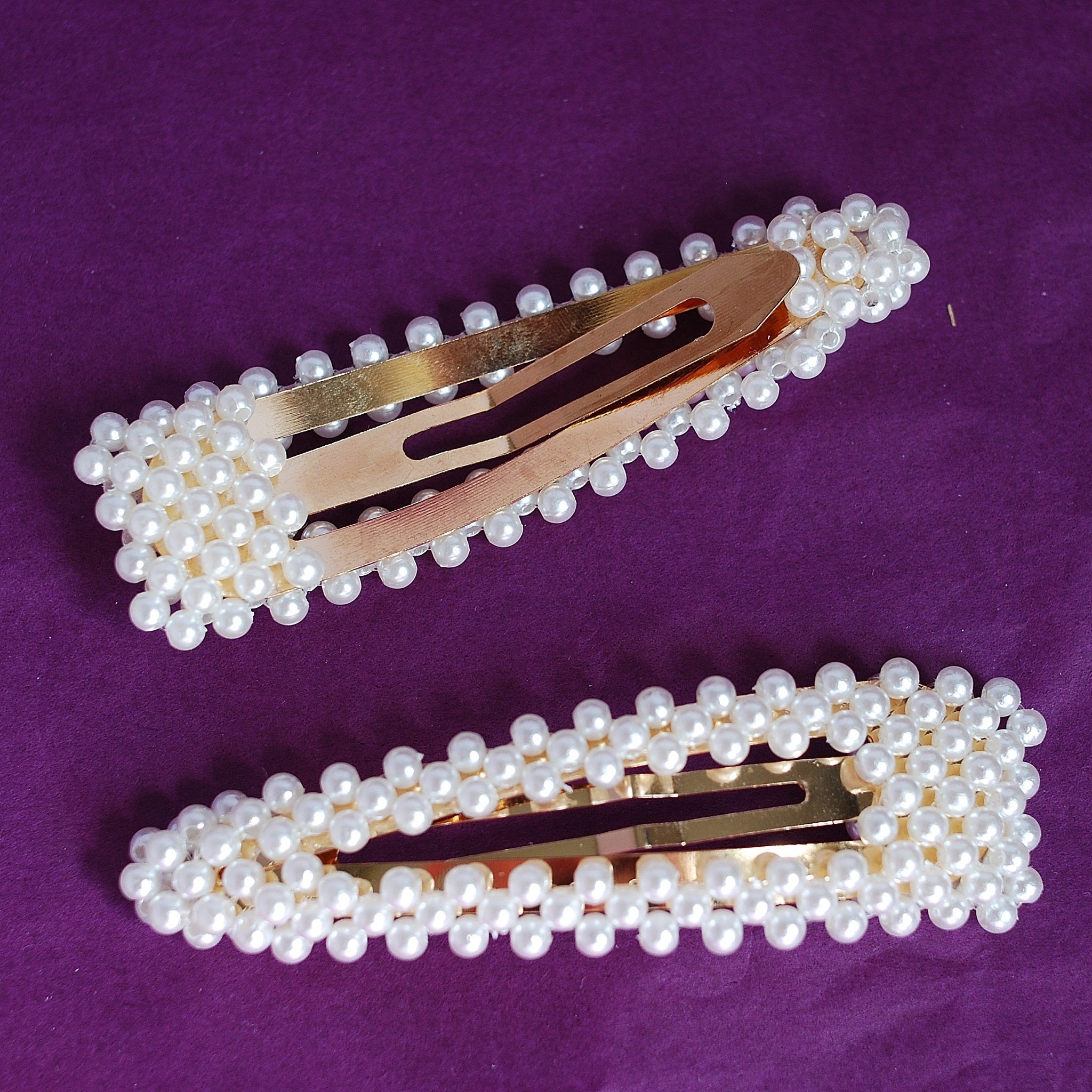 QueenMee Pearl Hair Clips Set of Two