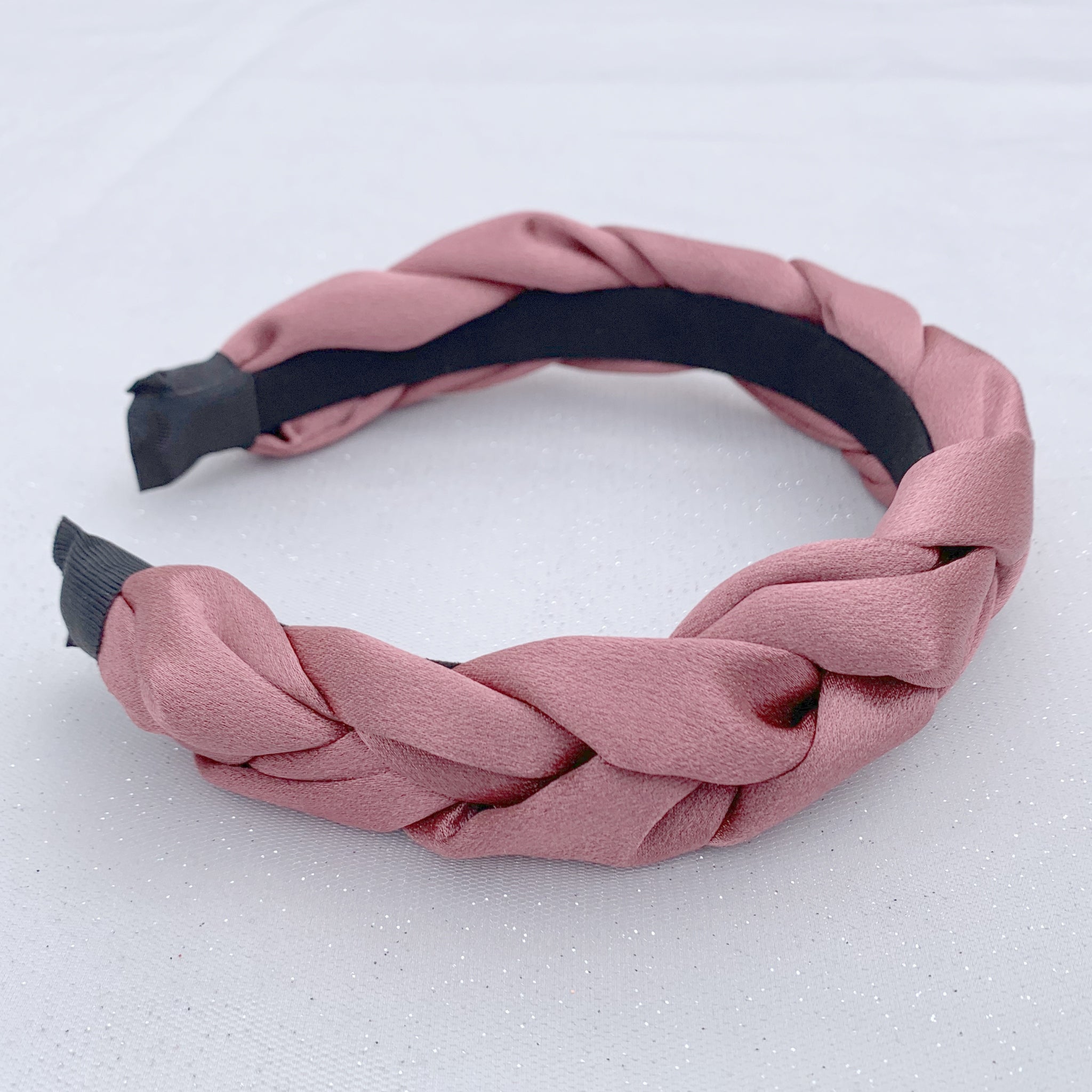 QueenMee Pink Headband Braided