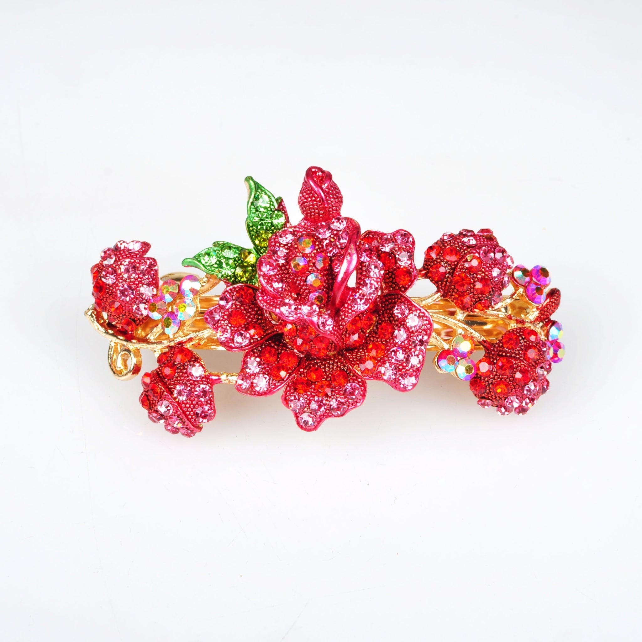 QueenMee Red Flower Hair Clip