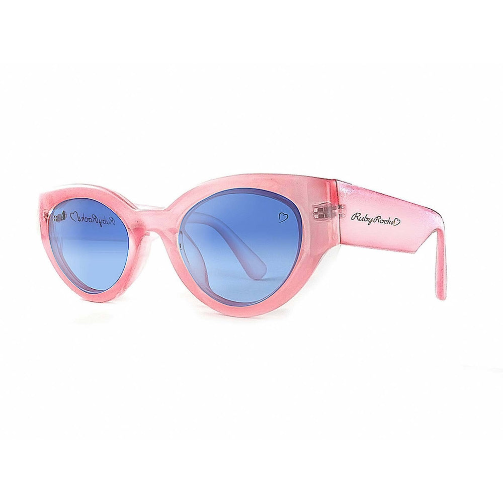 Ruby Rocks Chunky 'Zante' Cateye Sunglasses in Pink