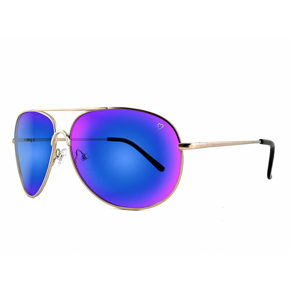 Ruby Rocks Classic 'Casablanca' Aviator Sunglasses in shiny Gold