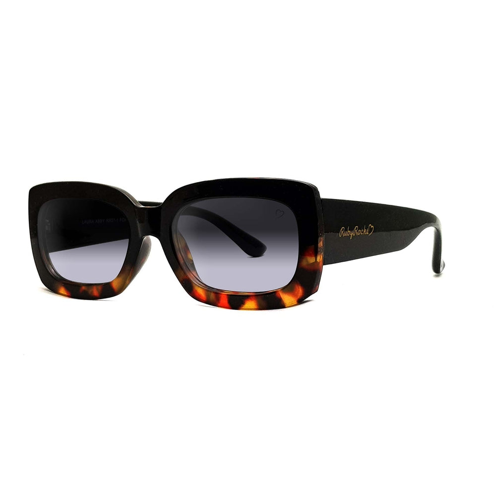 Ruby Rocks 'Laura Abby' Sunglasses In Black & Tort