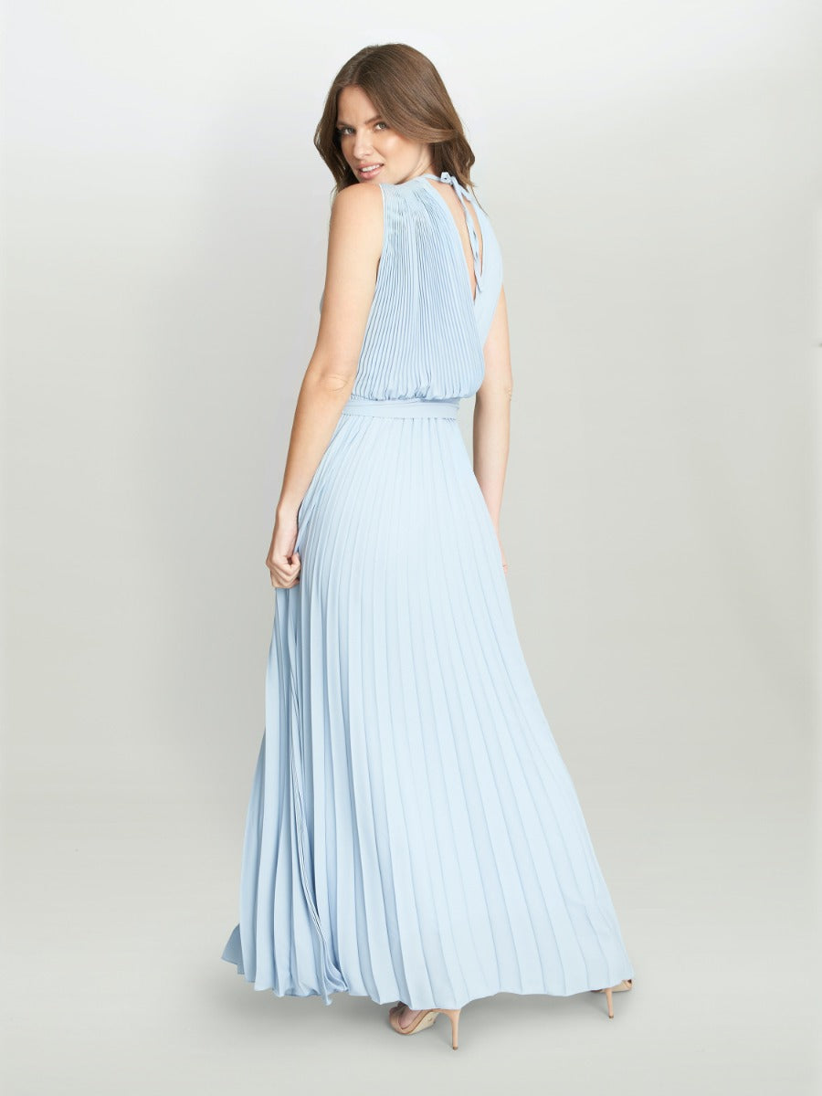 Gina Bacconi Chelsey Maxi Dress With Pleat Skirt