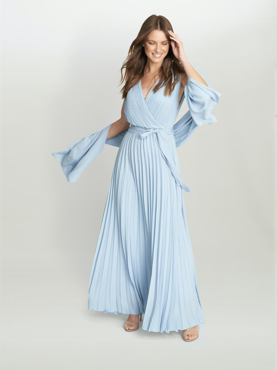 Gina Bacconi Chelsey Maxi Dress With Pleat Skirt