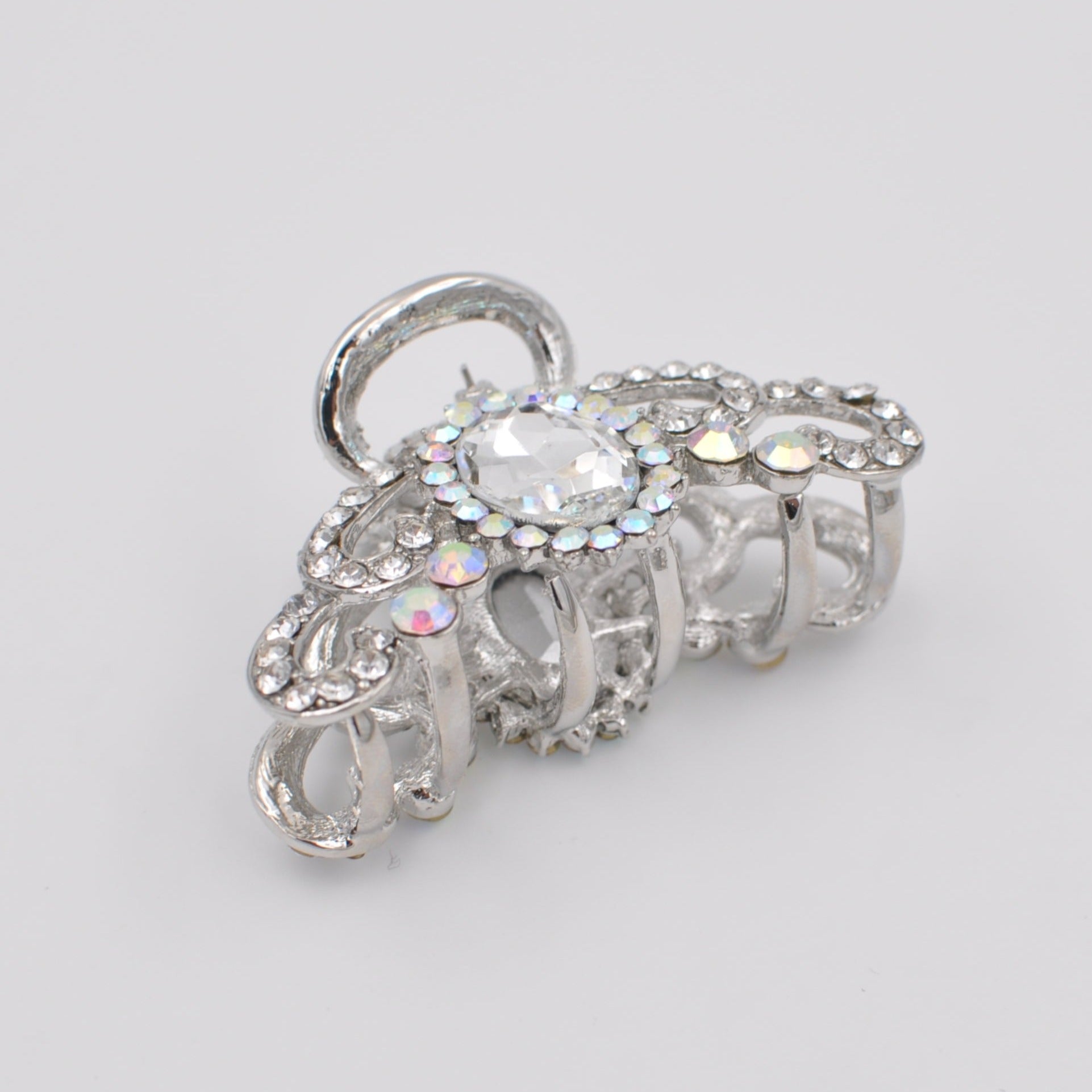 QueenMee Silver Hair Claw with Diamante