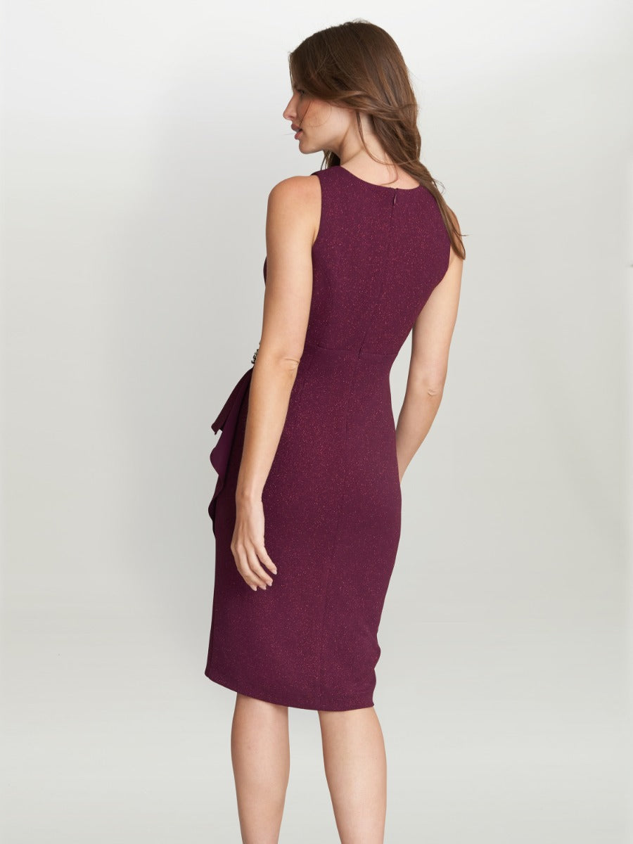 Gina Bacconi Aidee Shift Dress With Embellishment At Hip