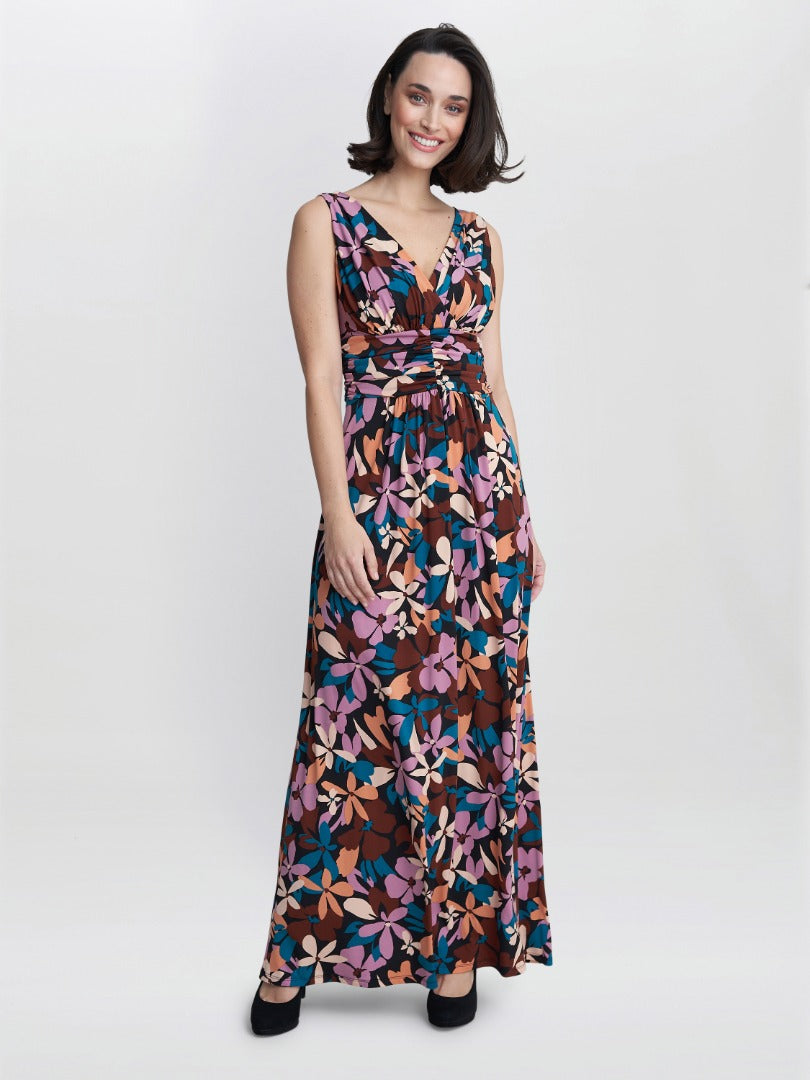 Gina Bacconi Idra Jersey Maxi Dress